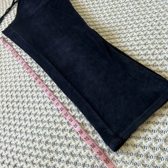 JUICY COUTURE 90s Y2K Inspired Velour Lounge Sleep Set Black | S - Picture 10 of 11